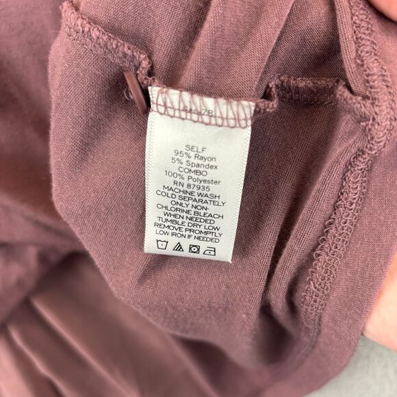 LOGO Lori Goldstein Tunic XL Lagenlook Chiffon Flowy Soft Comfort Pockets Purple - Picture 5 of 10